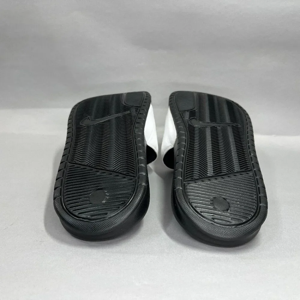 Nike Benassi Sandals Men's 14‎ Black White Just Do It Athletic Slide Flip Flops